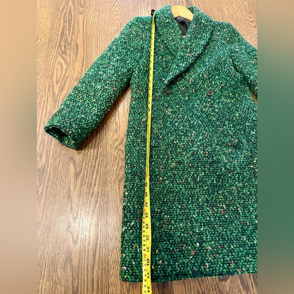 J. Crew green and multi colour tweed women's coat in 00 - Picture 3 of 7
